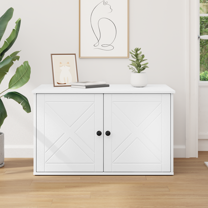 Cat House White 85 x 55 x 50.5 cm Engineered Wood