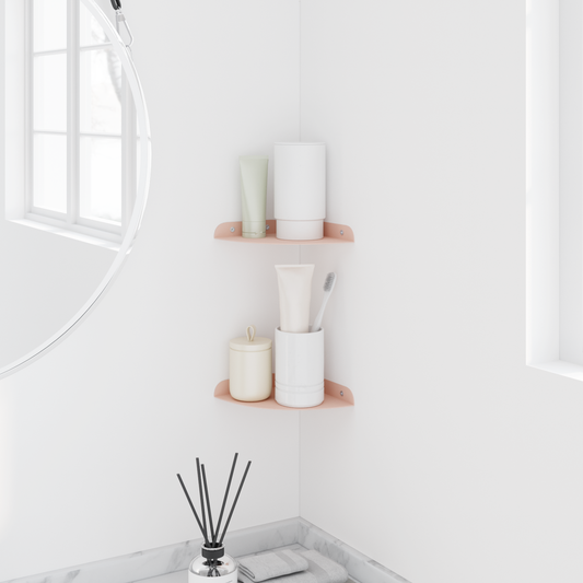 Floating Shelf with Shelf 2 pcs Pink 15 x 15 x 2 cm