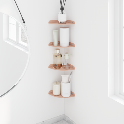 Floating Shelf with Shelf 4 pcs Pink 15 x 15 x 2 cm