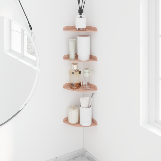 Floating Shelf with Shelf 4 pcs Pink 15 x 15 x 2 cm