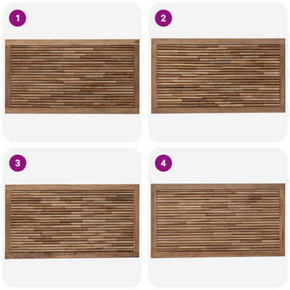 Bed Headboard Natural Solid Teak Wood