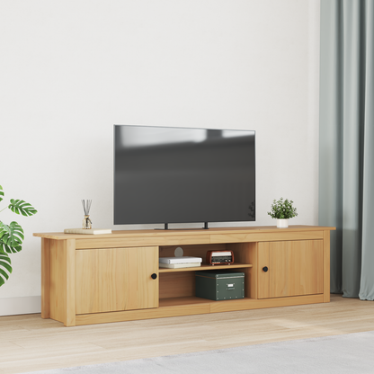 TV Rack HILL Honey Brown 158 x 40 x 39.5 cm Solid Pine Wood