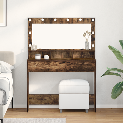 Dressing Table Smoked Oak 100 x 41 x 135 cm Engineered Wood