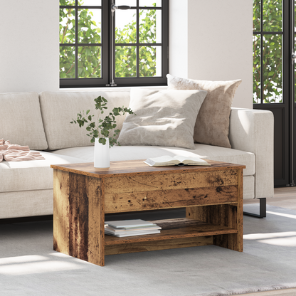 Coffee Table Old Wood 80 x 50.5 x 41.5 cm Engineered Wood