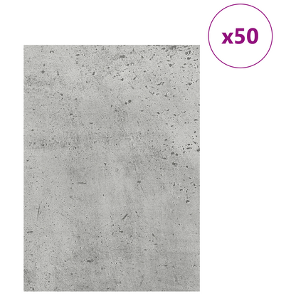 Decor Panels 50 pcs Concrete Grey 30 x 42 x 0.27 cm
