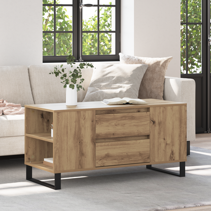 Coffee Table Artisan Oak 102 x 44.5 x 50 cm Engineered Wood