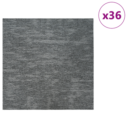 Carpet Tile Rock Grey 50 x 50 cm 36 pcs PP and Bitumen