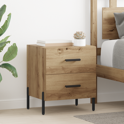 Bedside Cabinet with Drawer 2 pcs Artisan Oak 40 x 35 x 47.5 cm