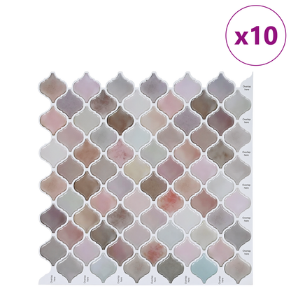 Lanturn Tile 10 pcs Beige 27 x 27 cm Polyurethane and PET