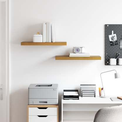 Wall Shelf 2 pcs Beige 60 x 23.5 x 4 cm Engineered Wood