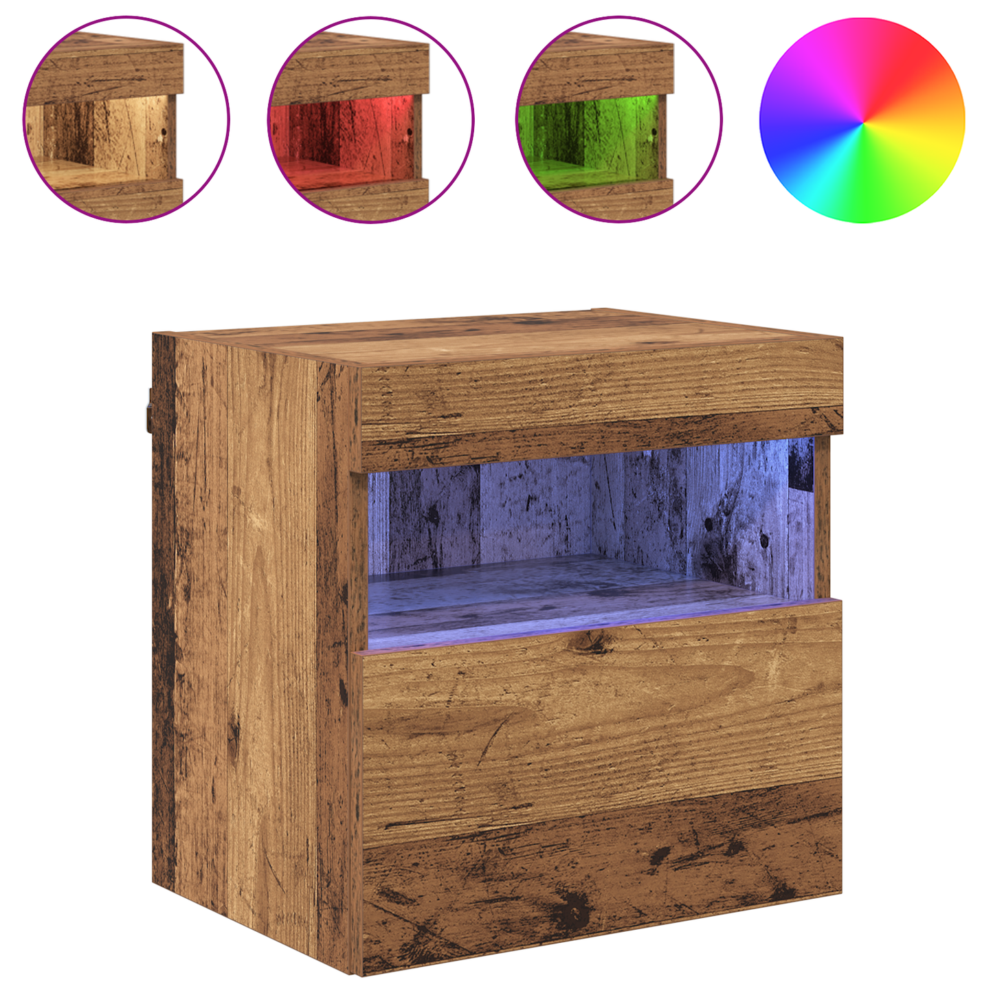 TV Wall Cabinets 2 pcs Old Wood 40 x 30 x 40 cm Engineered Wood