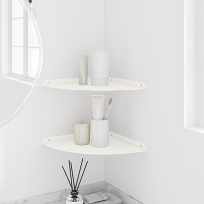 Floating Shelf with Shelf 2 pcs White 30 x 30 x 2 cm