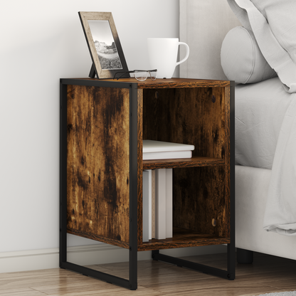 Bedside Table 2 pcs Smoke Oak 39.5 x 30 x 50 cm Engineered Wood