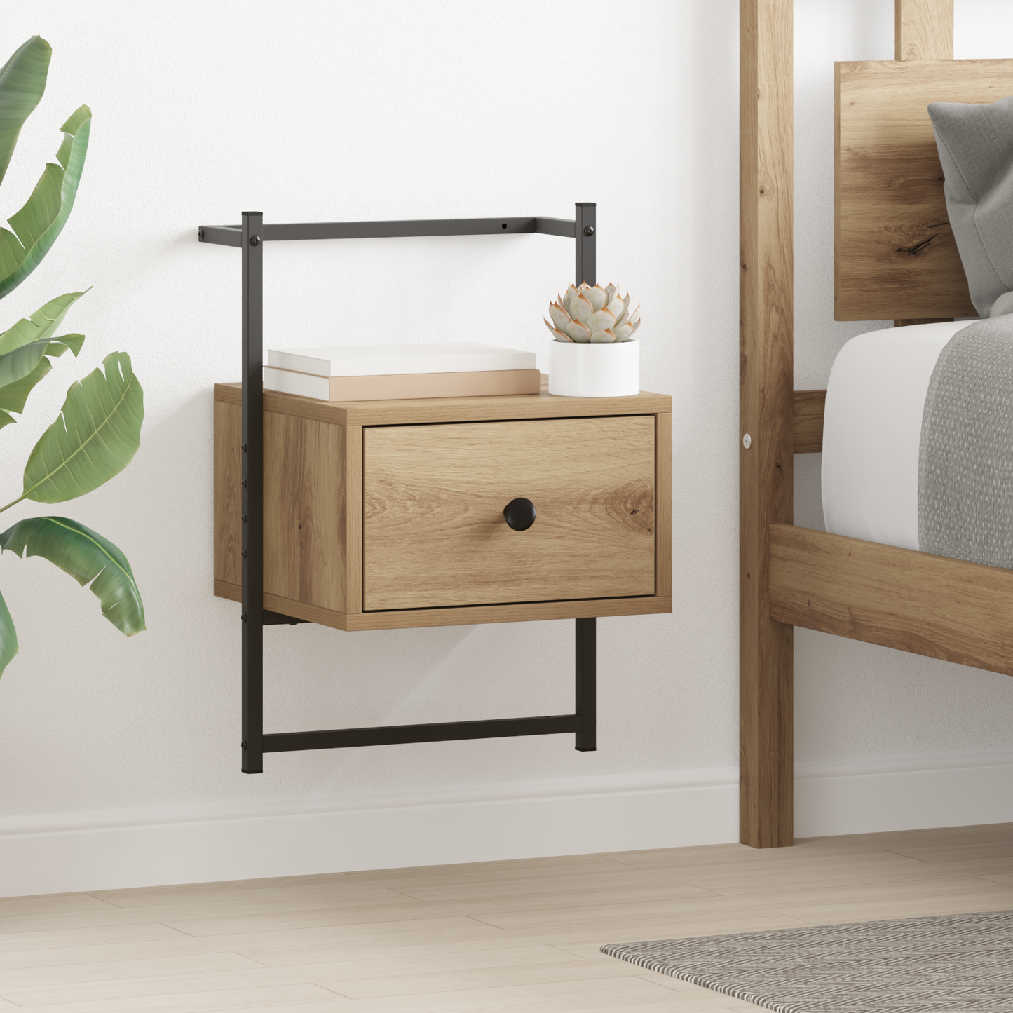 Bedside Cabinet Artisan Oak 35 x 30 x 51 cm Engineered Wood