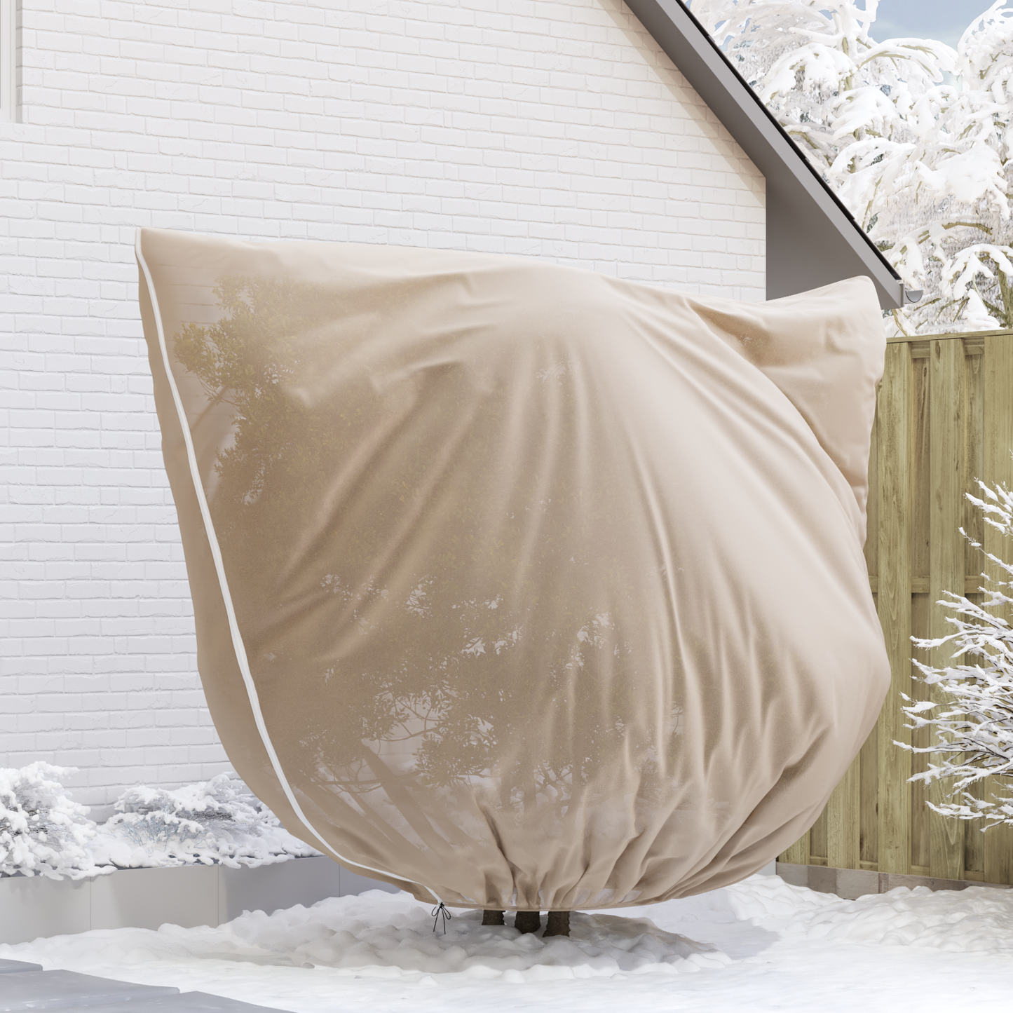 Frost Protection Plant Fleece Covers 3 pcs Beige 2 x 2.36 m