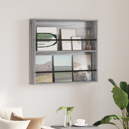 Magazine Rack Grey Sonoma 80 x 12 x 70 cm Engineered Wood