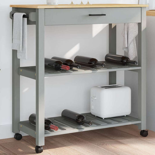 Kitchen Trolley "MONZA" 84x40x88,5 cm Solid Wood Pine
