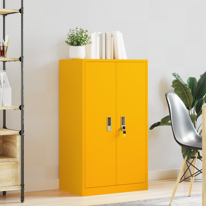 Storage Cabinet Mustard Yellow 60 x 40 x 105 cm Steel