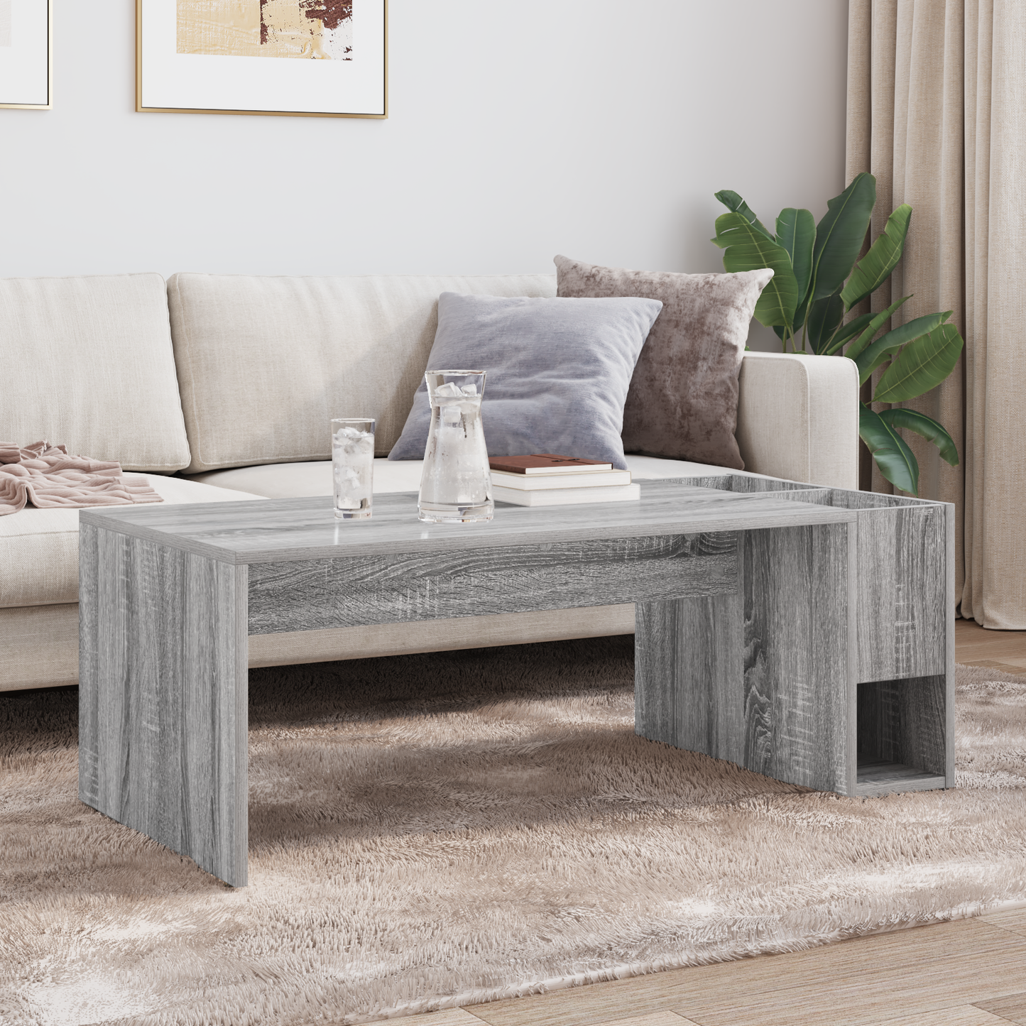Coffee Table Grey Sonoma 101.5 x 50 x 37 cm Engineered Wood