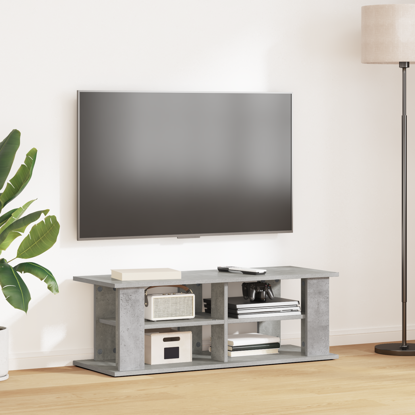 TV stand Concrete Grey 96 x 35 x 33.5 cm