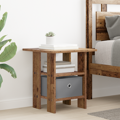 Bedside Table 2 pcs Old Wood 41 x 40 x 45 cm Engineered Wood