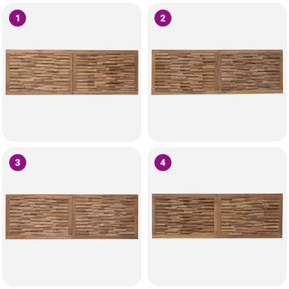 Bed Headboard Natural Solid Teak Wood