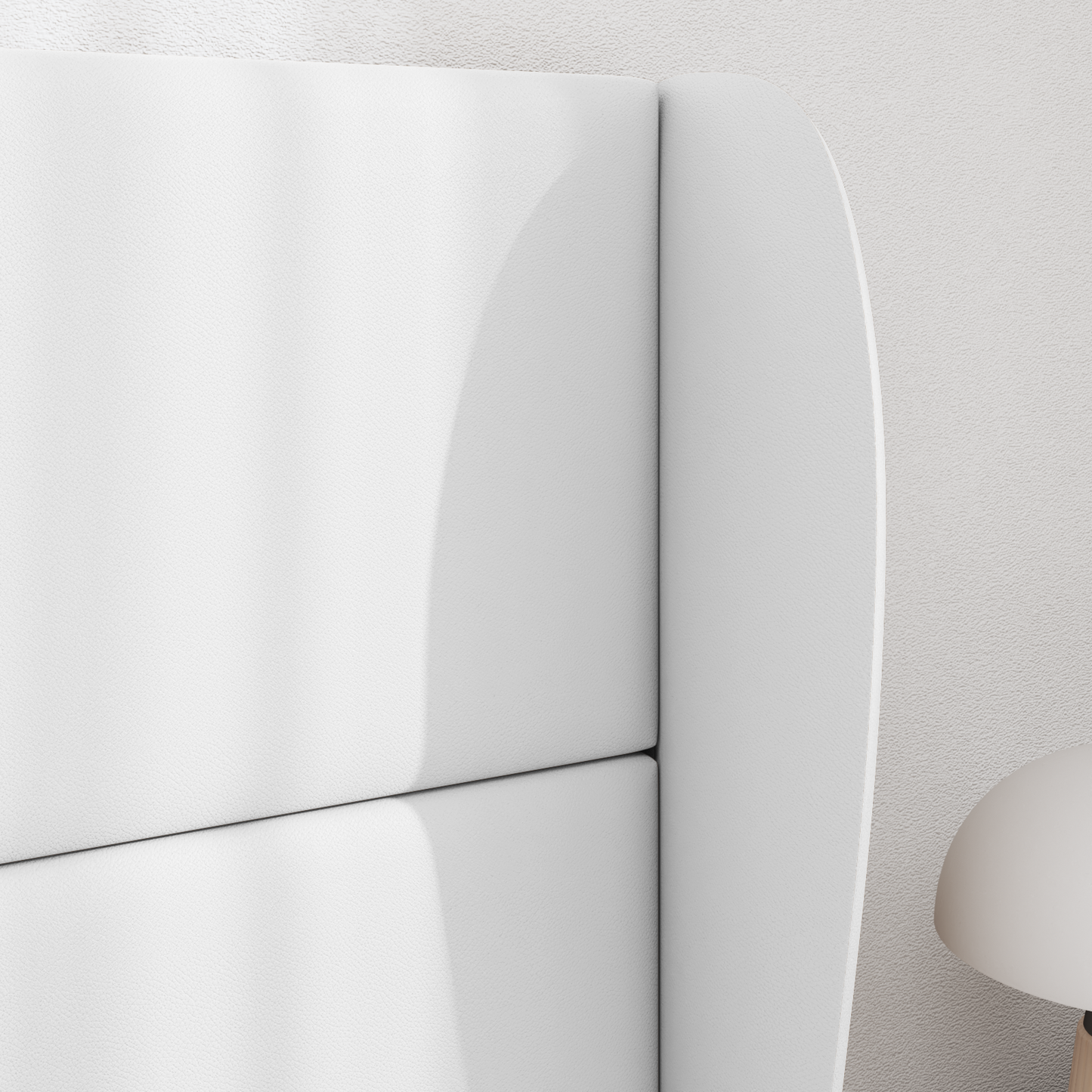 Headboard Ear White 80 x 23 x 6 cm PVC
