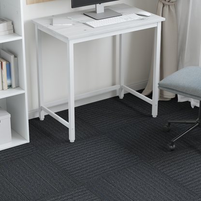 Carpet Tile Medium Grey with Stripes 50 x 50 cm 36 pcs