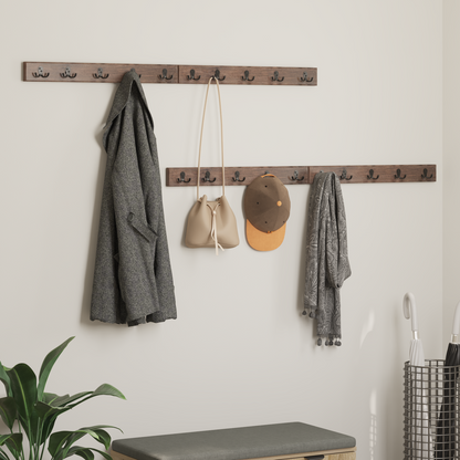 Hanger Brown 60 x 7 x 8 cm Solid Reclaim Wood