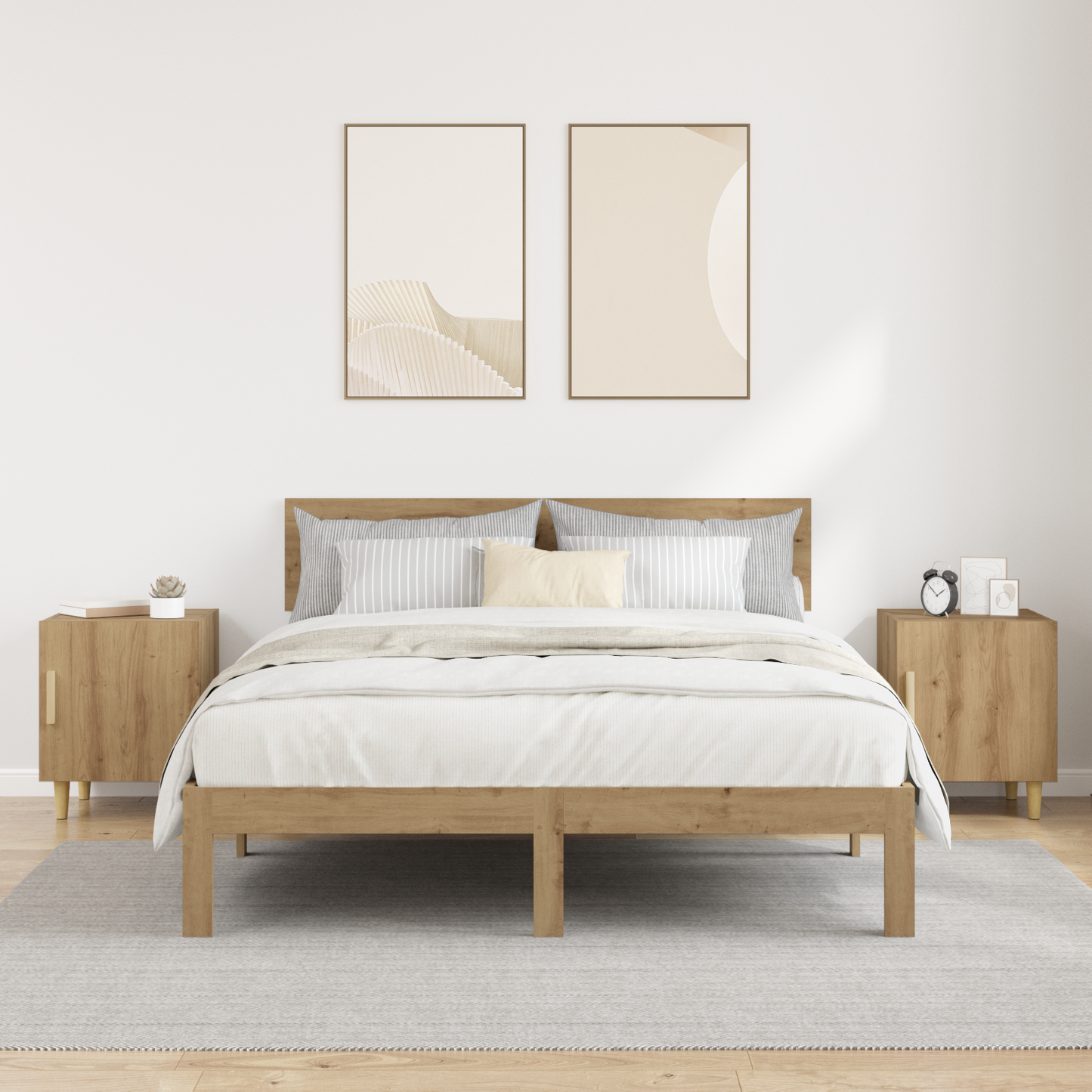 Bedside Cabinet Wall-mounted 2 pcs Artisan Oak 40 x 40 x 50 cm