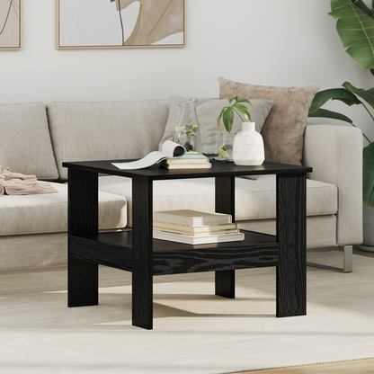 Coffee Table Black Oak 57 x 55 x 45 cm Engineered Wood