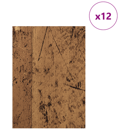 Decor Panels 12 pcs Old Wood 15 x 21 x 0.27 cm Engineered Wood