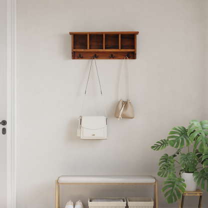 Hanger Brown 70 x 11 x 27 cm Solid Mahogany Wood
