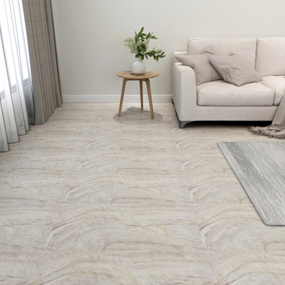 Flooring Planks 5.11 m² 55 pcs PVC Brown and Beige