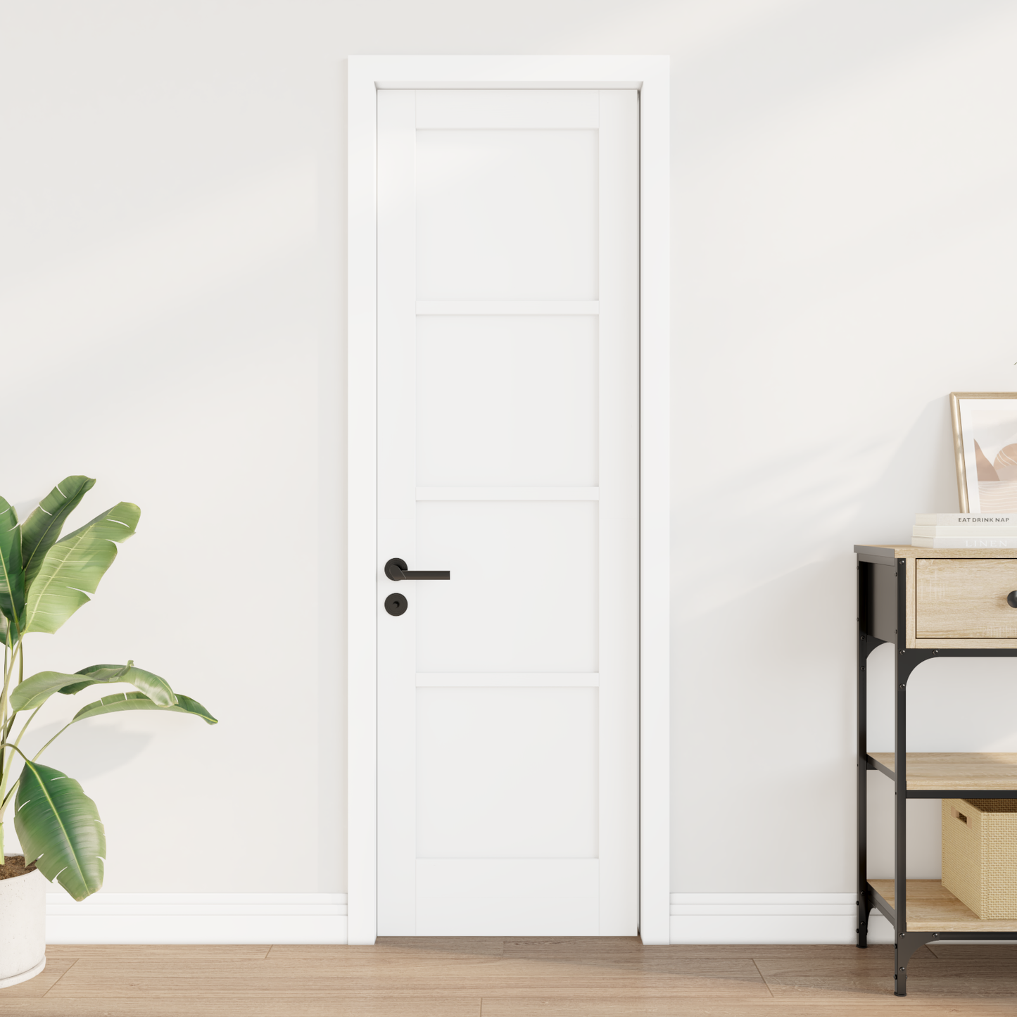 Interior Door White 61 x 198.5 cm Plywood