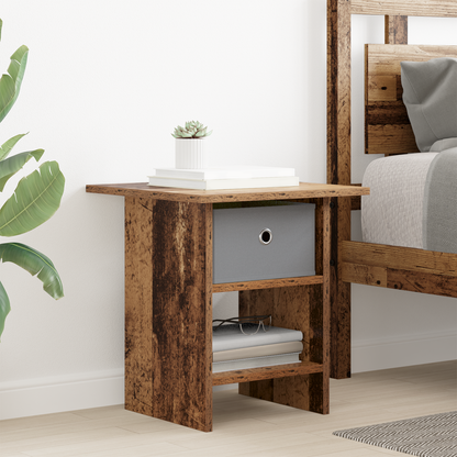 Bedside Table 2 pcs Old Wood 41 x 40 x 45 cm Engineered Wood
