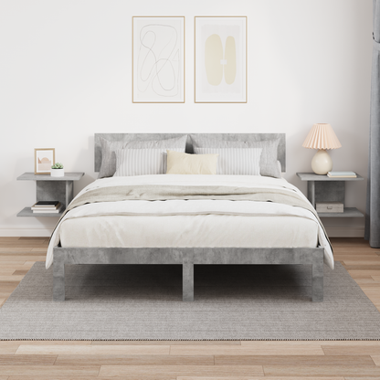 Bedside Table 2 pcs Concrete Grey 40 x 30 x 25 cm