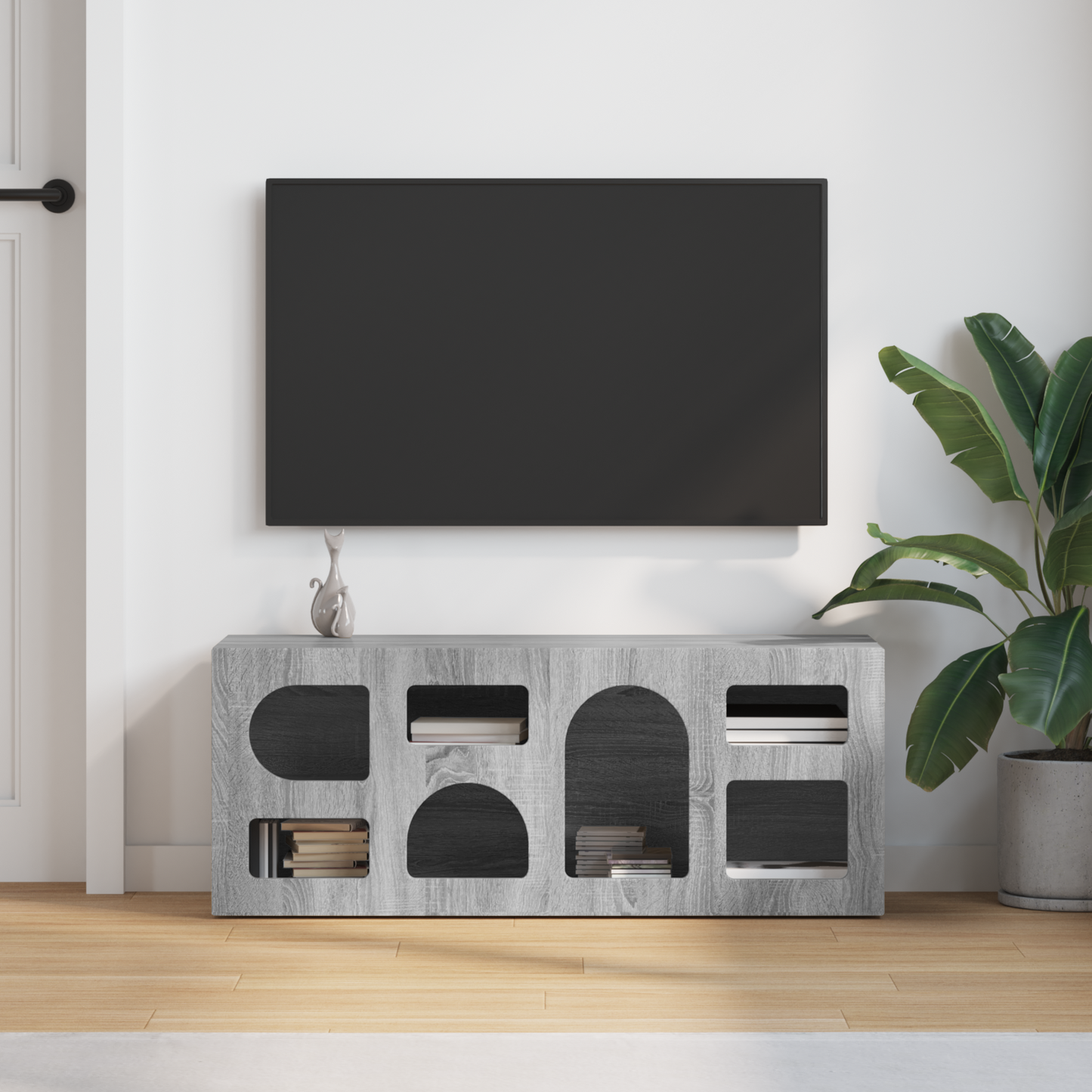 TV Cabinet ELST 100 x 35 x 40 cm Grey Sonoma Engineered Wood