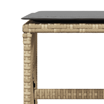 13 Piece Garden Dining Set with Cushions Mix Beige Poly Rattan