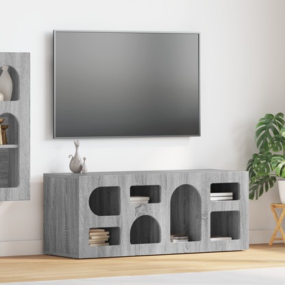 TV Cabinet ELST 100 x 35 x 40 cm Grey Sonoma Engineered Wood