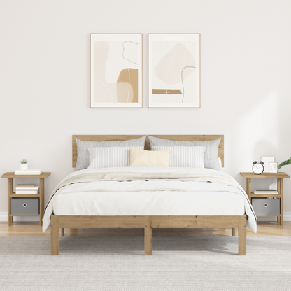 Bedside Table 2 pcs Artisan Oak 41 x 40 x 45 cm Engineered Wood