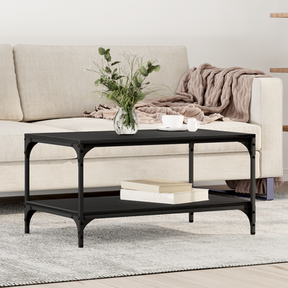 Coffee Table Black Oak 82 x 50 x 40 cm Engineered Wood