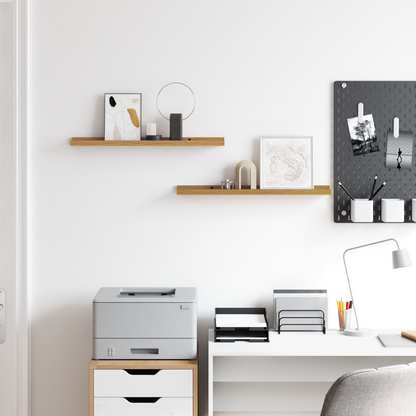 Wall Shelf with Shelf 2 pcs Beige 60 x 9 x 3 cm Engineered Wood