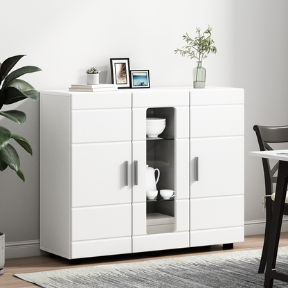 Wooden Cabinet White 88.5 x 30.5 x 73 cm Engineered Wood