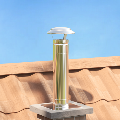 Rain Cover Chimney Silver 20 x 20 x 18 cm Stainless Steel