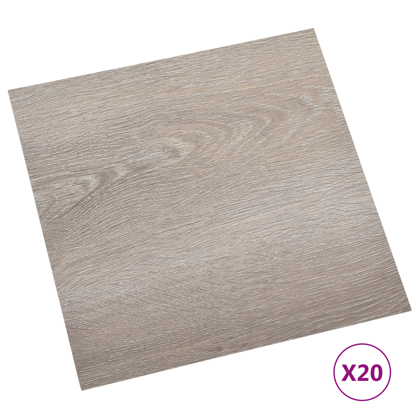 Self-adhesive Flooring Planks 30.5 x 30.5 cm 20 pcs PVC Taupe