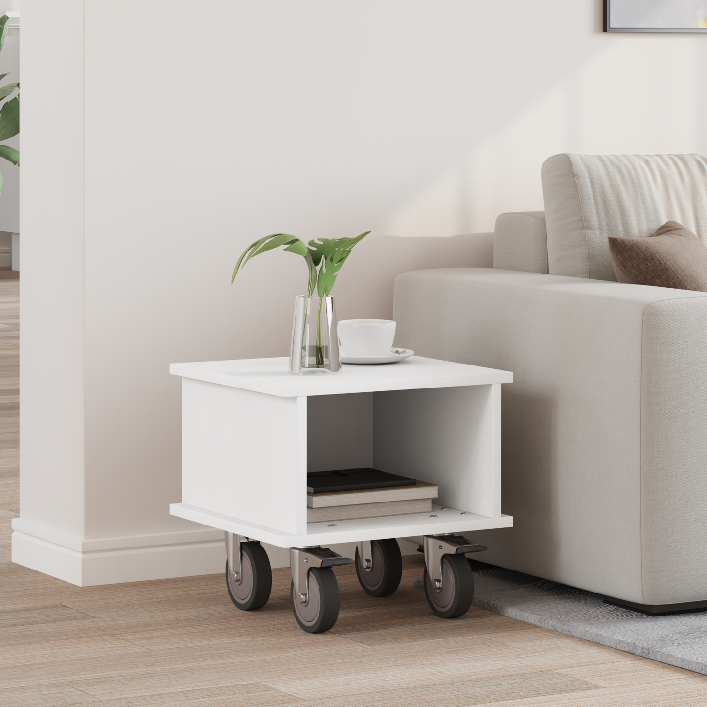 TV Stand White 37 x 35 x 35 cm Engineered Wood