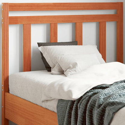Headboard Wax Brown 100 cm Solid Wood Pine