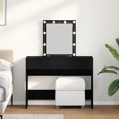 Dressing Table Black Oak 100 x 40 x 130 cm Engineered Wood
