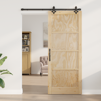 Sliding Door ORKDAL Natural 86 x 211 cm Solid Pine Wood
